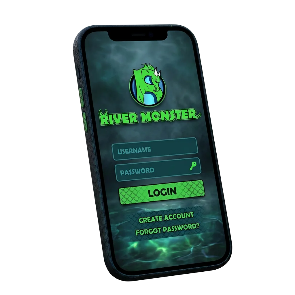 River Monster app on a phone